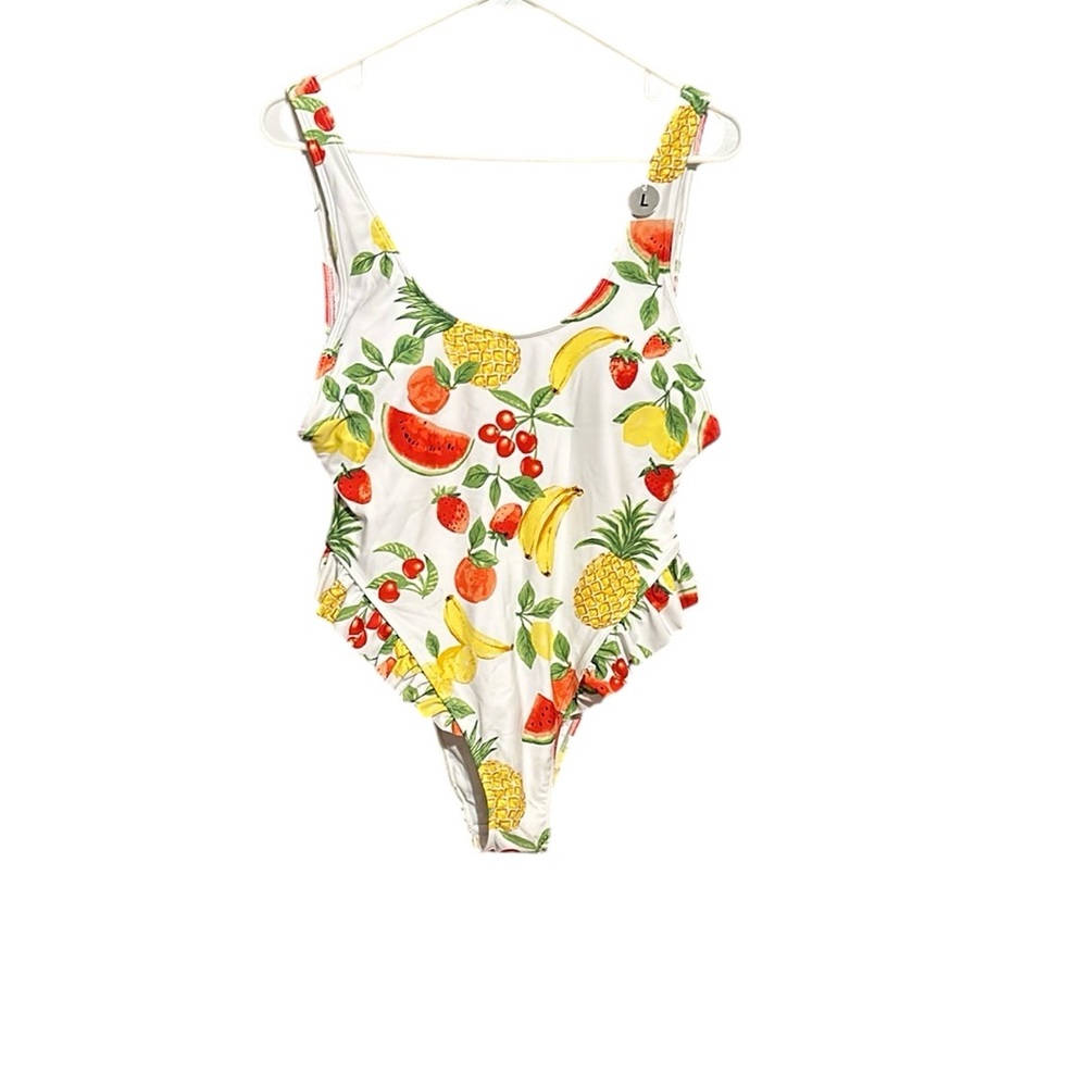 Forever 21 Fruit Print One-Piece Swimsuit
